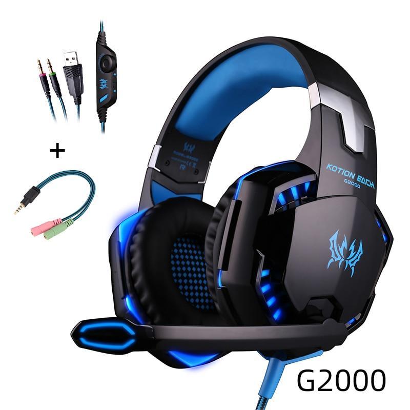 STEVVEX Pro Gaming Headset – Wired, Deep Bass, LED, with Mic