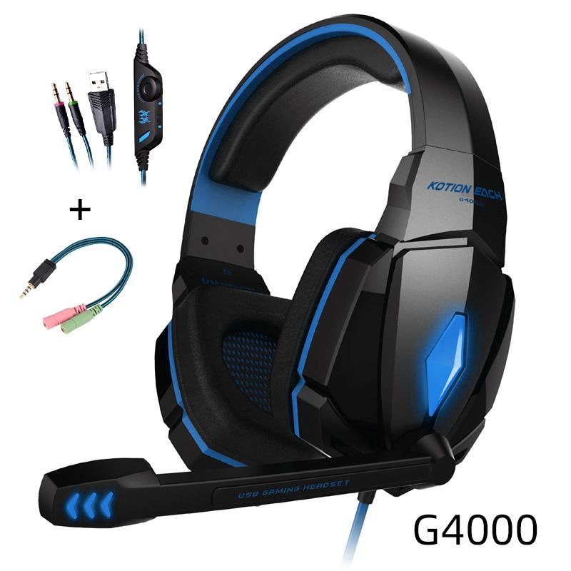 STEVVEX Pro Gaming Headset – Wired, Deep Bass, LED, with Mic