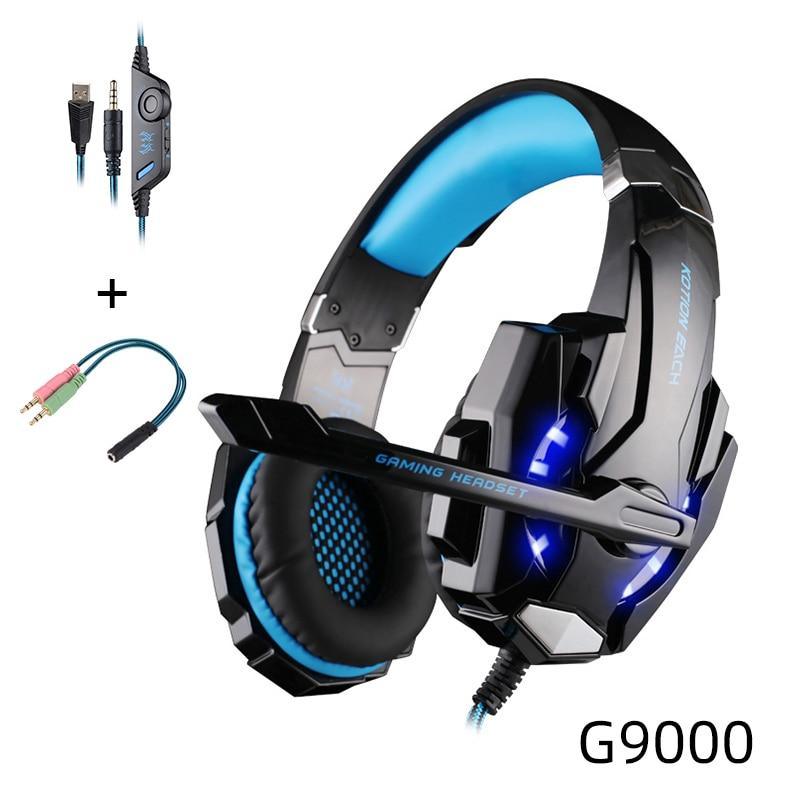 STEVVEX Pro Gaming Headset – Wired, Deep Bass, LED, with Mic