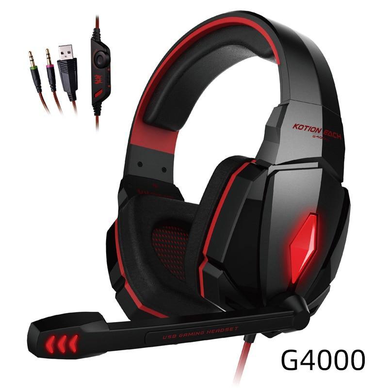 STEVVEX Pro Gaming Headset – Wired, Deep Bass, LED, with Mic