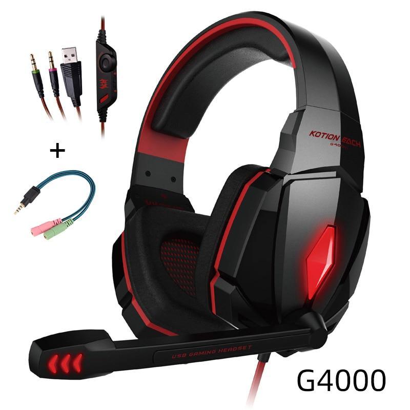 STEVVEX Pro Gaming Headset – Wired, Deep Bass, LED, with Mic